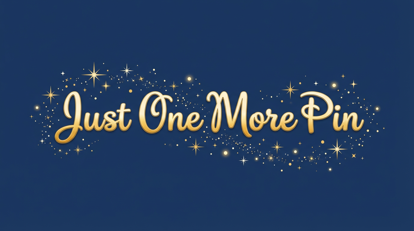 Just One More Pin - Disney collectible pin seller logo